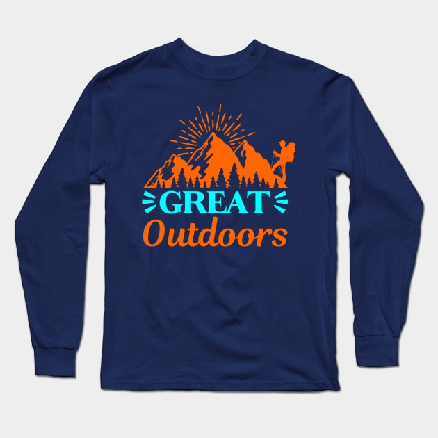 Great Outdoors Long Sleeve T-Shirt by Usea Studio